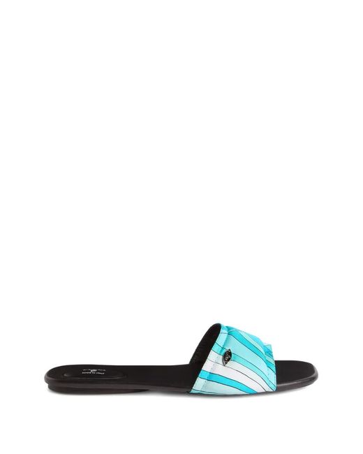 Emilio Pucci Blue Yummy Patterned Sandals