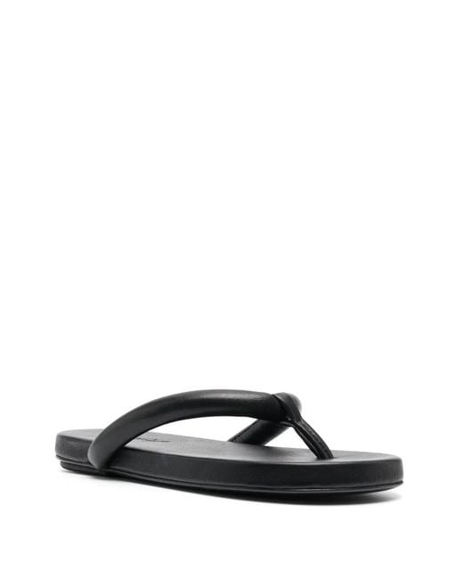 Marsèll Black Leather Flip Flops