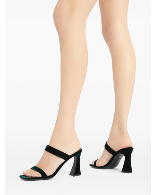 Giuseppe Zanotti Black Flaminia 85 Mm Velvet Sandals
