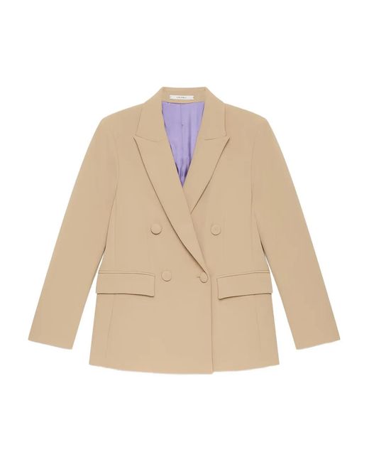 Maliparmi Natural Cady Double-Breasted Blazer