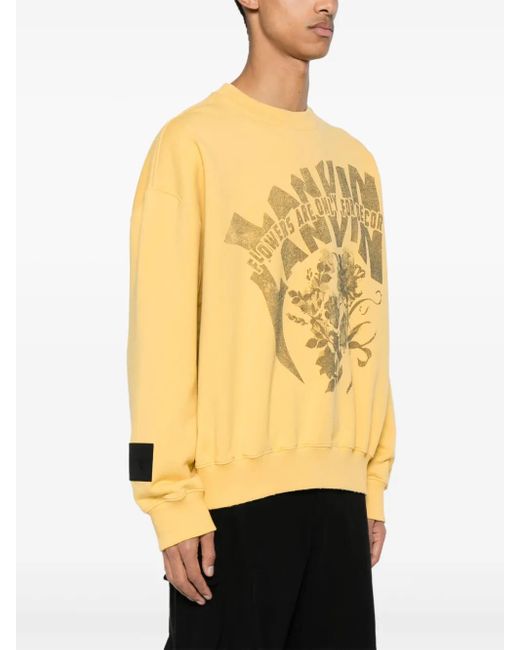 Sudadera Con Logo Estampado De X Future Lanvin de color Yellow