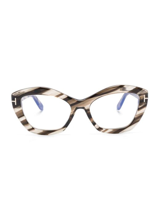Tom Ford ロゴ 眼鏡フレーム Brown