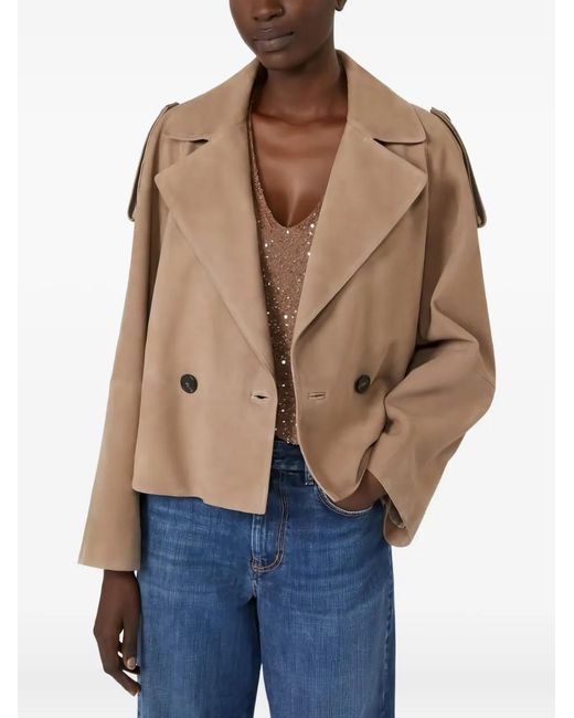 Weekend by Maxmara Natural Maga Leather Jacket