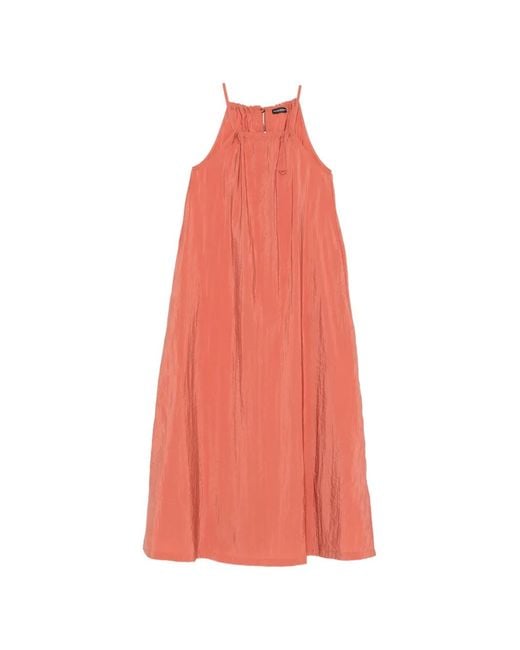 Emporio Armani Pink Crinkled Halterneck Beach Dress