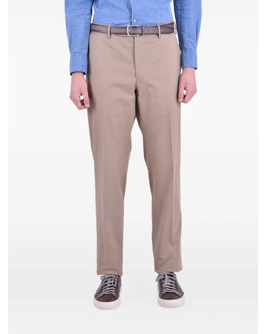 Dell'Oglio Blue Tailored Gabardine Trousers for men