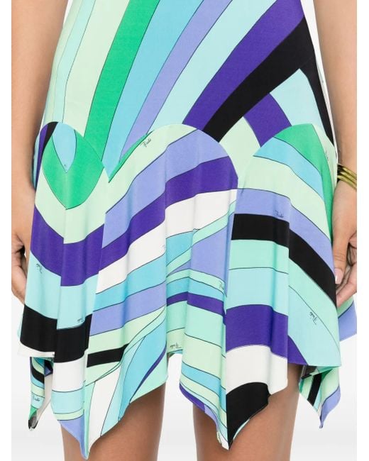 Emilio Pucci Blue Abstract-Print Dress