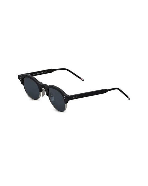 Thom Browne Blue Oval-Frame Sunglasses
