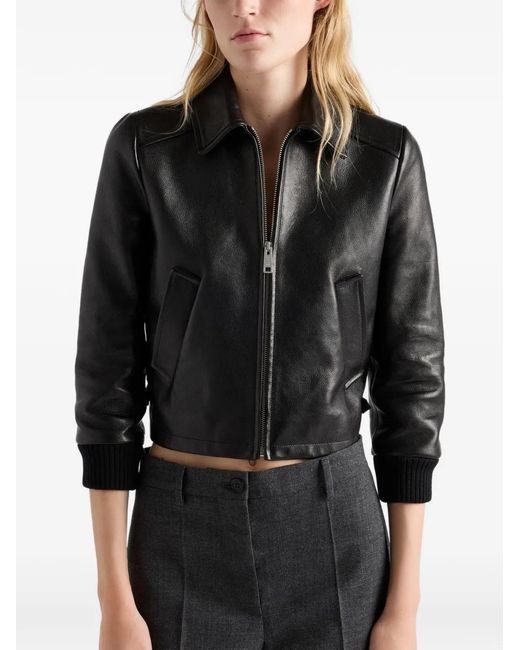 Prada レザージャケット Black