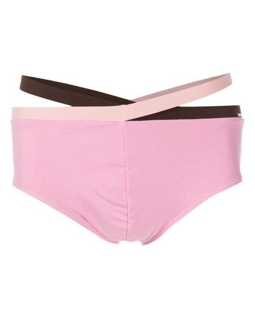 Amir Slama Pink Cut-Out Swim Trunks for men