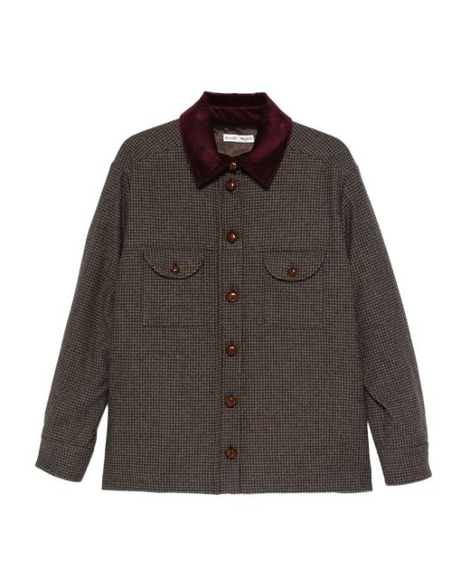 Blazé Milano Brown Buttoned Corduroy-Collar Jacket