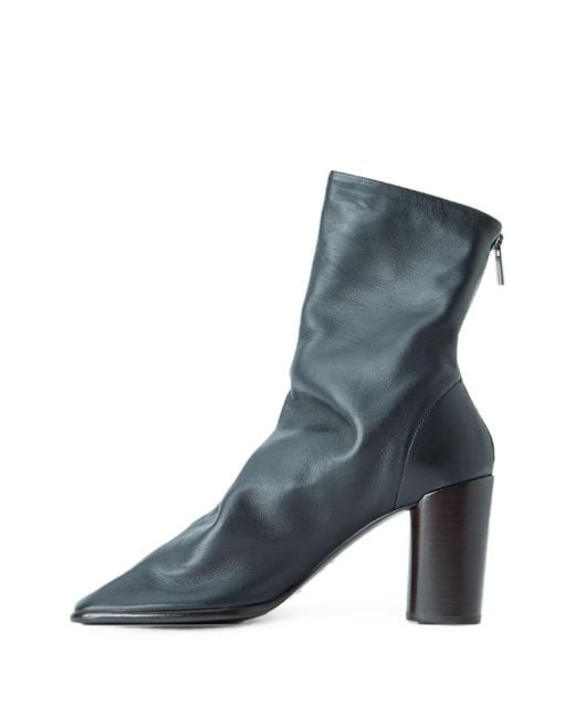 Lemaire Blue Glove Ankle Boots With 80Mm Heel