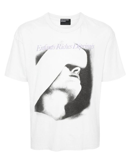 Enfants Riches Deprimes White Chained To A Cloud Cotton T-shirt for men