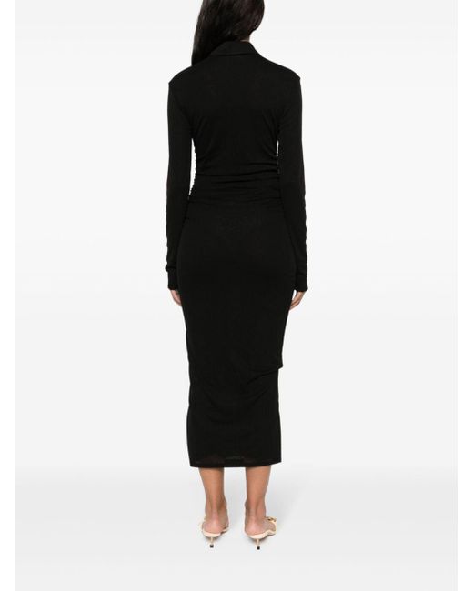 Nanushka Verity Maxi-jurk Met Ruches in het Black