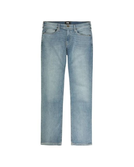 PAIGE Blue Federal Faded-Wash Slim-Fit Jeans for men