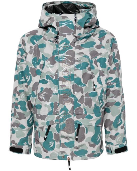A Bathing Ape Blue Camouflage Print Sport Jacket for men