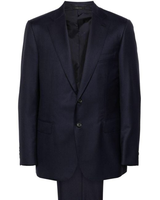 Brioni Blue Single-breasted Wool Suit for men