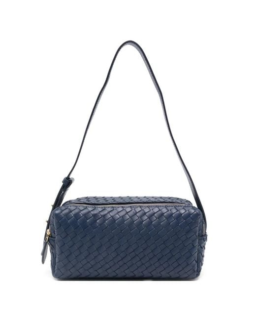 Elleme Blue Woven-Leather Shoulder Bag