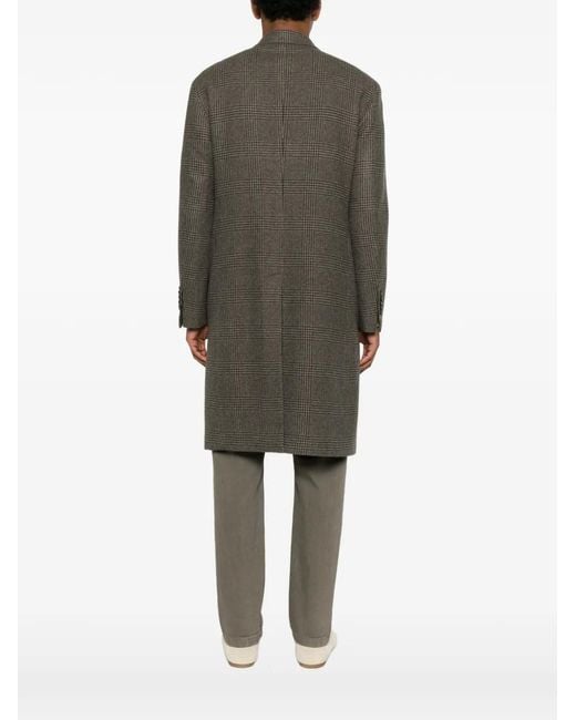 Tagliatore Gray Manteau Croisé À Carreaux Prince De Galles for men