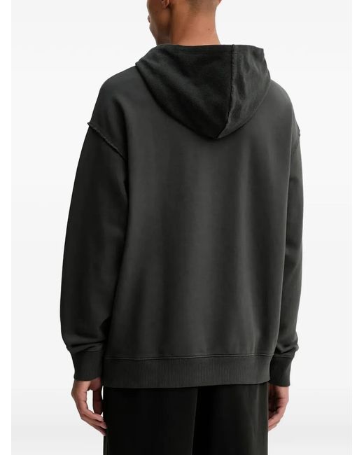 HUGO Black Hoodie À Poche Kangourou for men