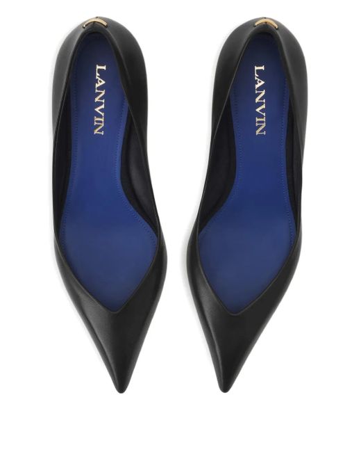 Lanvin 50 Mm Pumps Met Sculpturale Hak in het Black