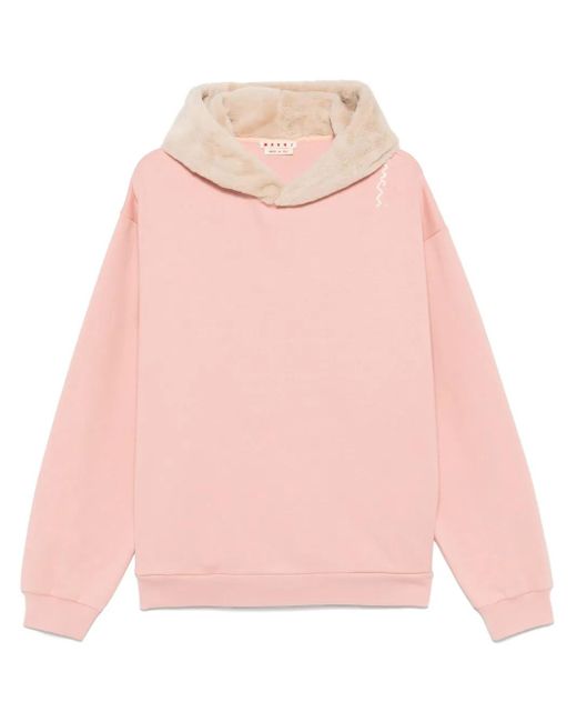 Felpa Con Cappuccio di Marni in Pink da Uomo