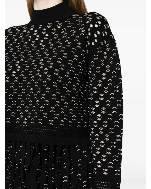 Jonathan Simkhai Black Roman Fringed Jumper
