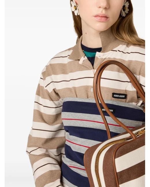Miu Miu Blue Gestreiftes Oberteil
