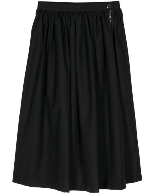 Junya Watanabe Black Wool A-line Skirt