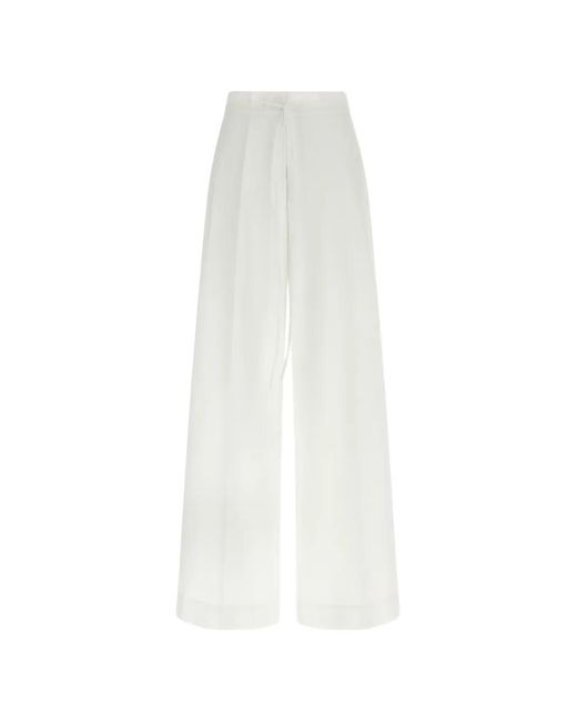 P.A.R.O.S.H. White Pleated Trousers