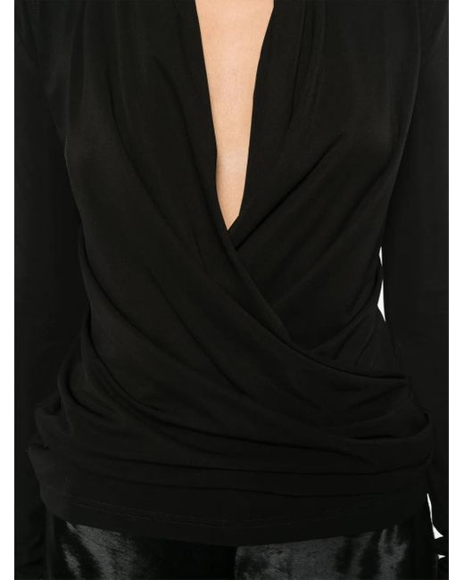 Totême Black Overlapped Jersey Clothing