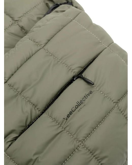 VEE COLLECTIVE Green Quilted Messenger Bag