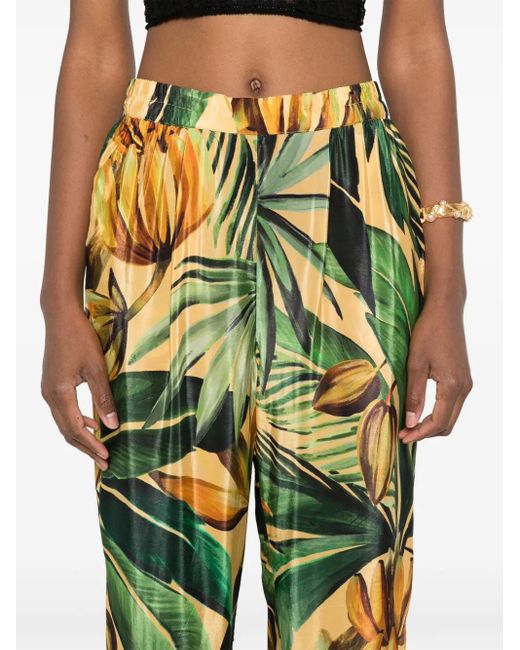 Farm Rio Yellow Straight-Leg Trousers