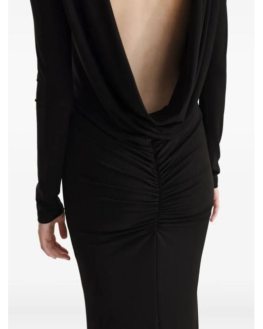 2310 STUDIO Black Cowl-Back Maxi Dress