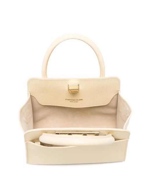 Fabiana Filippi Natural Twist-Lock Tote Bag
