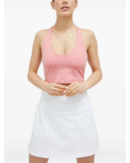 DKNY Pink Scoop Neck Crop Top