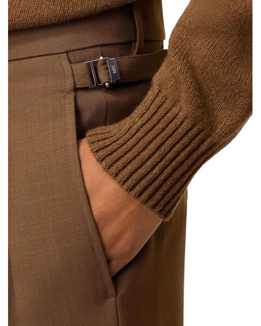 Pantaloni A Gamba Ampia di AMI in Brown da Uomo