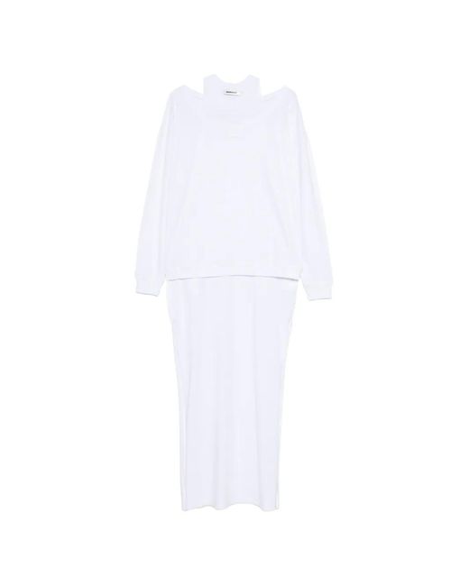 DARKPARK White Milla Layered Sweater And Dress Set