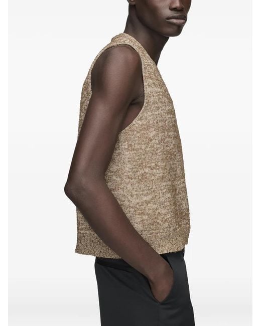Maison Margiela Natural V-Neck Top for men
