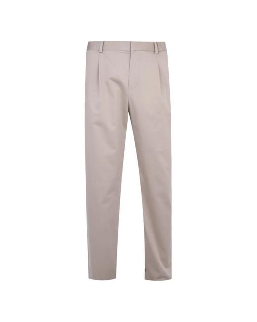 Agnona Gray Pleated Trousers for men