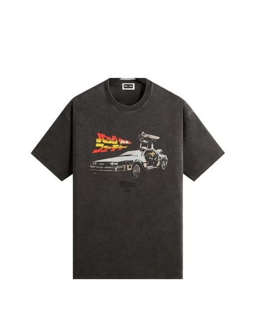 Kith Black X Back To The Future Delorean T-Shirt for men