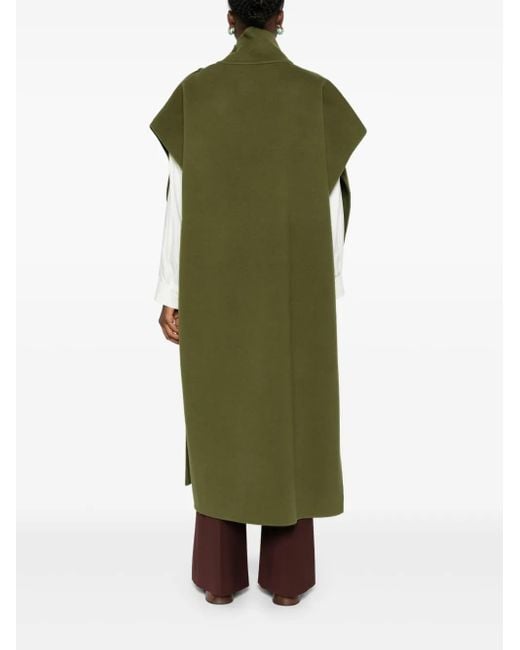 Fabiana Filippi Green Sleeveless Coat
