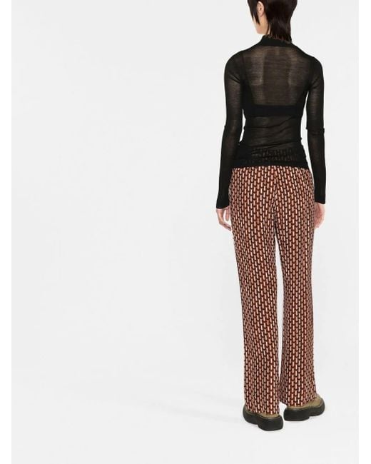Nanushka Black Semi-Sheer Merino Knit Top
