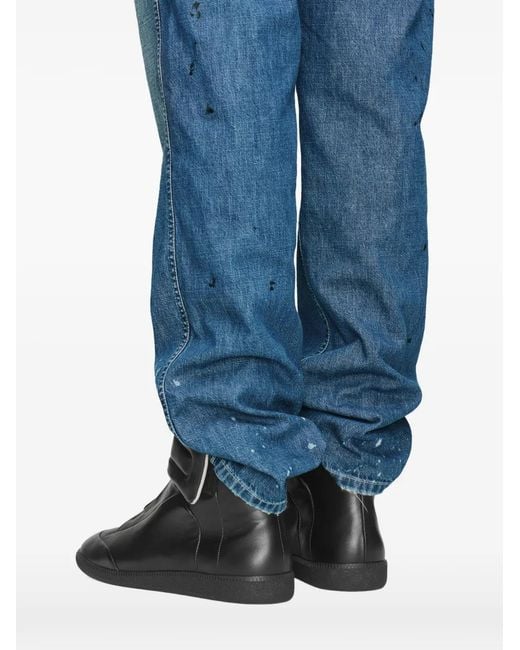 Maison Margiela Blue Stained-Effect Jeans for men