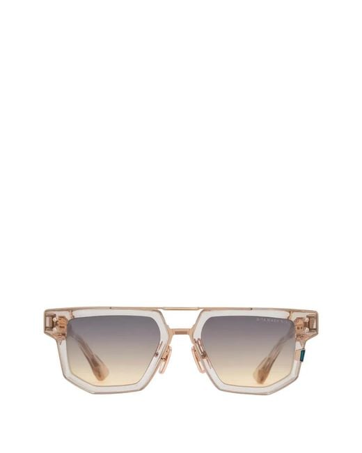 Dita Eyewear White Mach-Nine Geometric-Frame Sunglasses for men