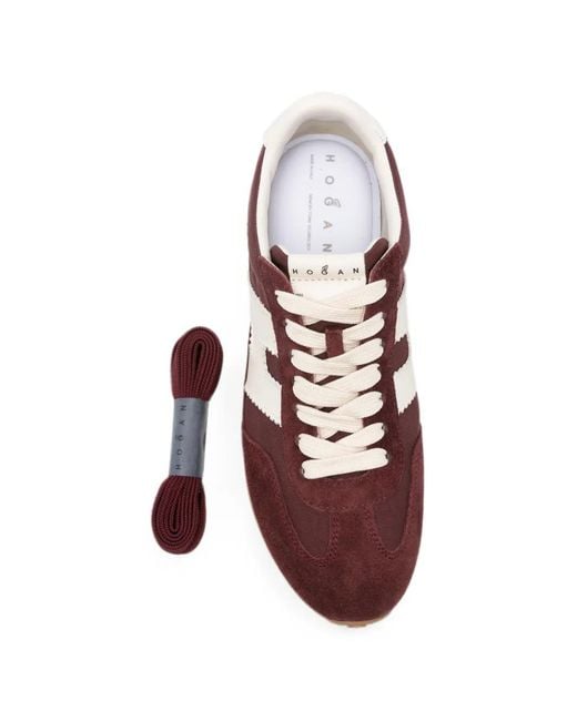 Baskets À Patch Logo Hogan en coloris Brown