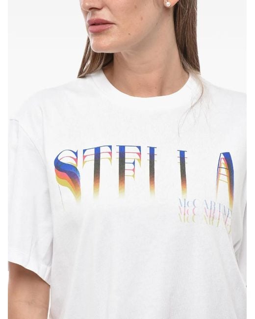 Stella McCartney White Logo-Print T-Shirt