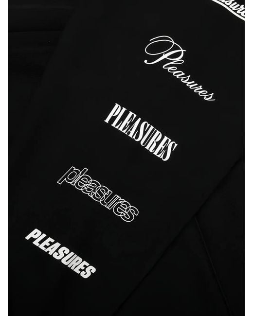 Pleasures Black Wordmark Zip Hoodie for men