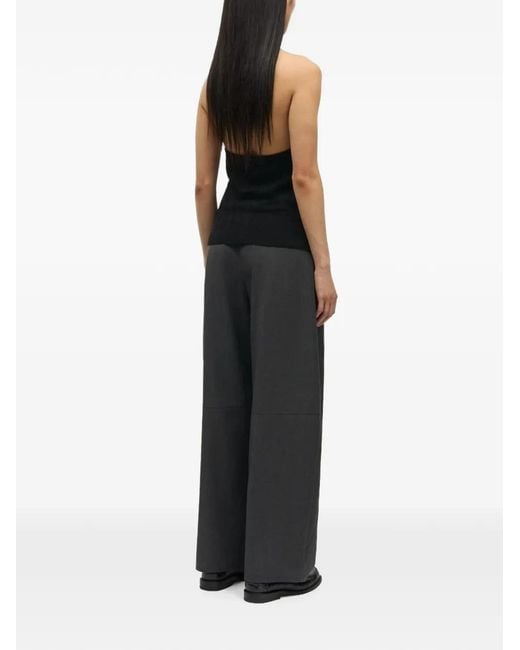 Samsøe & Samsøe Gray Pantalon Saroko À Coupe Ample