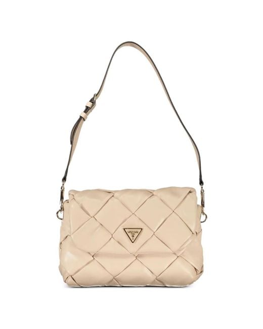 Guess Natural Quilted Shoulder Bag