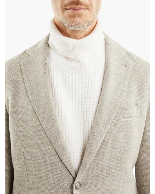Fay Natural Single-Breasted Blazer for men